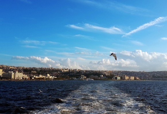 İzmir'de üç lise öğrencisi Körfez'de ortaya çıkan kirliliğin önlenmesi için çözüm önerisi geliştirdi